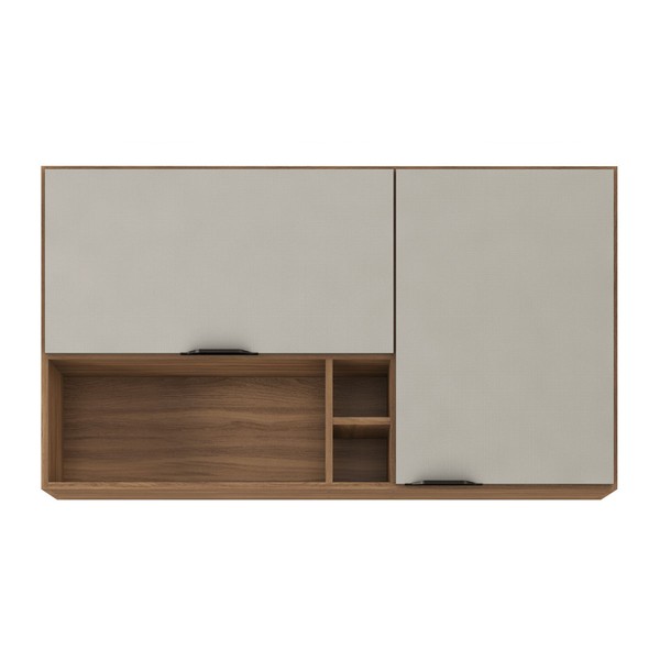 Armário Aéreo Cozinha Firenze 120cm 2 Portas Amêndola/Nude - Demóbile