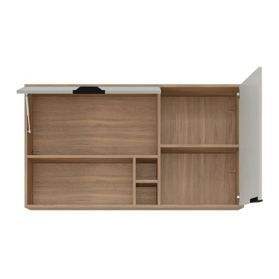 Armário Aéreo Cozinha Firenze 120cm 2 Portas Amêndola/Nude - Demóbile