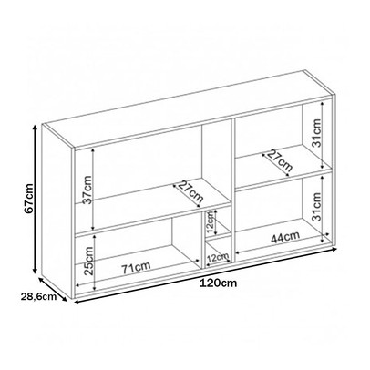 Armário Aéreo Cozinha Firenze 120cm 2 Portas Amêndola/Nude - Demóbile