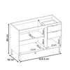 Balcão de Cozinha para Pia 120cm Firenze Amêndola/Nude Prime Tx - Demóbile