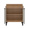 Balcão de Cozinha 80cm Firenze 2 Portas Amêndola/Nude - Demóbile