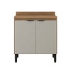 Balcão de Cozinha 80cm Firenze 2 Portas Amêndola/Nude - Demóbile