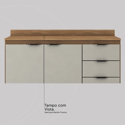 Tampo para Balcão 120cm Amêndola Touch - Demóbile