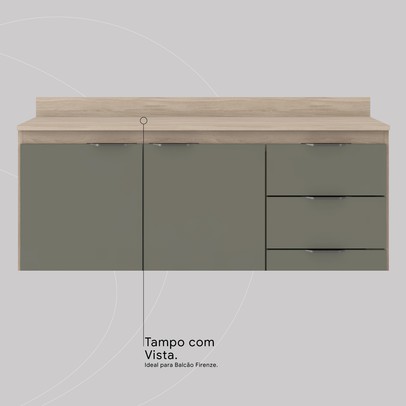 Tampo para Balcão 120cm Avena Touch - Demóbile