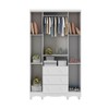 Guarda-Roupa de Bebê Júnior New 4 Portas 3 Gavetas 100% Mdf Branco Brilho - Móveis Peroba