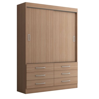 Guarda-Roupa Solteiro Ushuaia 2 Portas 6 Gavetas Demolição - Panorama Móveis