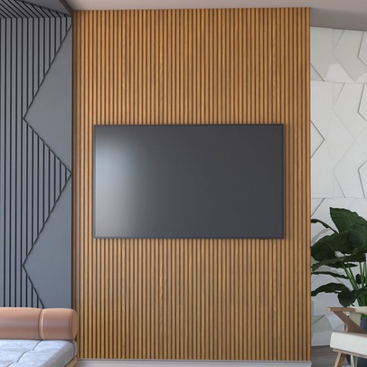 Painel para TV Até 70 Polegadas Apolo Ripado 100% Mdf 180 Cm Nature Fosco - Panorama Móveis