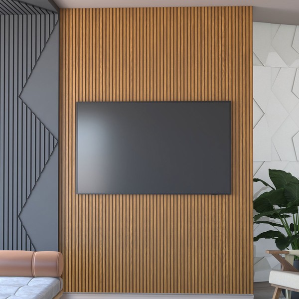 Painel para TV Até 70 Polegadas Apolo Ripado 100% Mdf 180 Cm Nature Fosco - Panorama Móveis