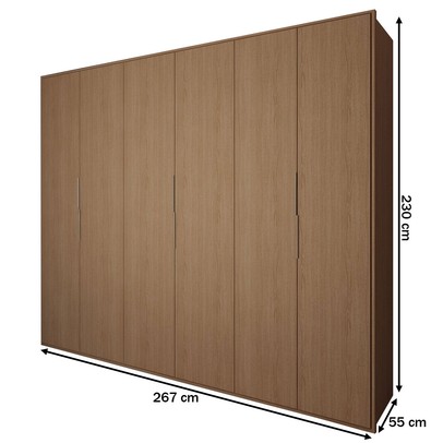 Guarda-Roupa Casal Galeão 6 Portas 6 Gavetas Amêndola Touch - Panorama Móveis