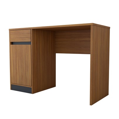 Mesa Escrivaninha Loft 1 Porta 1 Gaveta Amêndola Touch/Grafito - Panorama Móveis