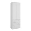 Guarda-Roupa de Bebê Smim New 2 Portas 3 Gavetas 100% Mdf Branco Brilho - Móveis Peroba