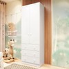 Guarda-Roupa de Bebê Smim New 2 Portas 3 Gavetas 100% Mdf Branco Brilho - Móveis Peroba