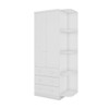 Guarda-Roupa de Bebê Smim New 2 Portas 3 Gavetas 5 Prateleiras 100% Mdf Branco - Móveis Peroba