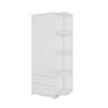 Guarda-Roupa de Bebê Smim New 2 Portas 3 Gavetas 5 Prateleiras 100% Mdf Branco - Móveis Peroba