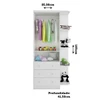 Guarda-Roupa de Bebê Smim New 2 Portas 3 Gavetas 5 Prateleiras 100% Mdf Branco - Móveis Peroba