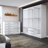 Guarda-Roupa Luna 6 Portas 2 Gavetas com Cômoda 2 Portas 5 Gavetas Branco - Panorama Móveis