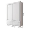 Guarda-Roupa Solteiro Sereno 2 Portas 2 Gavetas Branco - Caemmun