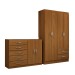 Guarda-Roupa Bella 4 Portas 2 Gavetas com Cômoda 2 Portas 5 Gavetas Cinamomo - Panorama Móveis