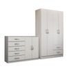 Guarda-Roupa Bella 4 Portas 2 Gavetas com Cômoda 2 Portas 5 Gavetas Branco - Panorama Móveis