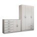 Guarda-Roupa Bella 4 Portas 2 Gavetas com Cômoda 2 Portas 5 Gavetas Branco - Panorama Móveis