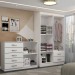 Guarda-Roupa Bella 4 Portas 2 Gavetas com Cômoda 2 Portas 5 Gavetas Branco - Panorama Móveis