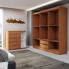 Guarda-Roupa Casal Aurora 6 Portas 2 Gavetas com Cômoda 1 Portas 5 Gavetas Cinamomo - Panorama Móveis