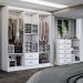 Guarda-Roupa Casal Helena 6 Portas 2 Gavetas com Cômoda 2 Portas 5 Gavetas Branco - Panorama Móveis