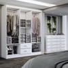 Guarda-Roupa Casal Maya 6 Portas 2 Gavetas com Cômoda 10 Gavetas Branco - Panorama Móveis