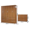 Guarda-Roupa Casal Ruby 6 Portas 9 Gavetas com Cômoda 10 Gavetas Cinamomo - Panorama Móveis
