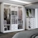 Guarda-Roupa Casal Emily 6 Portas 2 Gavetas com Cômoda 1 Porta 5 Gavetas Branco - Panorama Móveis
