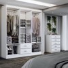 Guarda-Roupa Casal Henry 6 Portas 2 Gavetas e Espelho com Cômoda 5 Gavetas Branco - Panorama Móveis