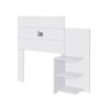 Cabeceira de Solteiro Extensível Acapulco 3 Prateleiras Branco - J&a Móveis