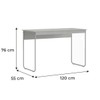 Mesa Escrivaninha Criare 120 Cm Preto/Nature - Art Panta