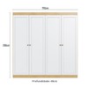 Guarda-Roupa 4 Portas Savana/Branco Fosco - Genialflex