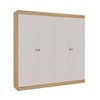 Guarda-Roupa 4 Portas Savana/Branco Fosco - Genialflex