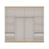 Guarda-Roupa 4 Portas Savana/Branco Fosco - Genialflex