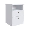 Cômoda 0187 2 Gavetas com Nicho Branco - Genialflex