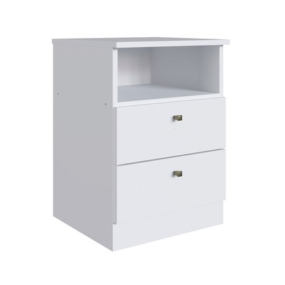 Cômoda 0187 2 Gavetas com Nicho Branco - Genialflex