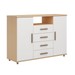 Cômoda Berlim 2 Portas 4 Gavetas Freijo/White Laca - Genialflex