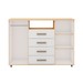 Cômoda Berlim 2 Portas 4 Gavetas Freijo/White Laca - Genialflex
