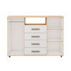 Cômoda Berlim 2 Portas 4 Gavetas Freijo/White Laca - Genialflex