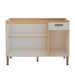 Balcão de Cozinha 120cm 3 Portas 2 Gavetas Freijo Fosco/White Laca Brilho - Genialflex