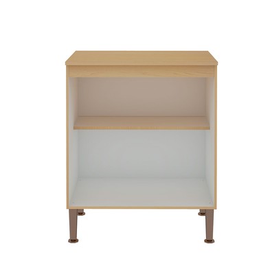 Balcão de Cozinha 70cm 2 Portas Freijo/White Laca Brilho - Genialflex