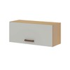 Armário Aéreo Cozinha 1 Porta Basculante Freijo/White Laca - Genialflex