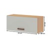 Armário Aéreo Cozinha 1 Porta Basculante Freijo/White Laca - Genialflex