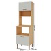 Torre Quente 2 Portas com Nichos Freijo/White Laca Brilho - Genialflex