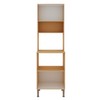 Torre Quente 2 Portas com Nichos Freijo/White Laca Brilho - Genialflex