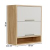 Armário Aéreo Cozinha 80 Cm Syrah 2 Portas 100% Mdf Amêndoa/Off White - Rio Doce