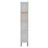 Paneleiro 1 Porta 3 Prateleiras Freijo/White Laca Brilho - Genialflex