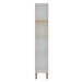 Paneleiro 1 Porta 3 Prateleiras Freijo/White Laca Brilho - Genialflex